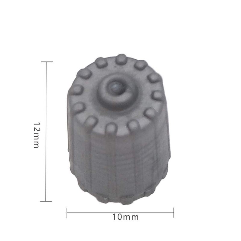 JESBEN 10pcs Gray TPMS Service Kit Tire Valve Stem Caps with Gasket Plastic Tire Cap Gray Replacement for Car Truck - Image 5
